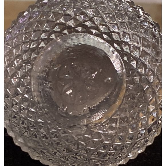 VINTAGE CLEAR GLASS HOBNAIL SALT & PEPPER SHAKERS "S" "P" Caps Vintage - Picture 5 of 12